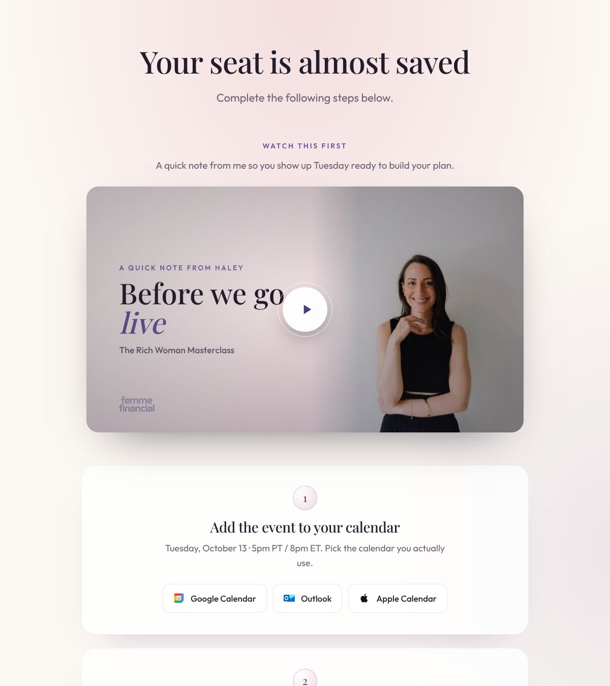 Thank-you page preview